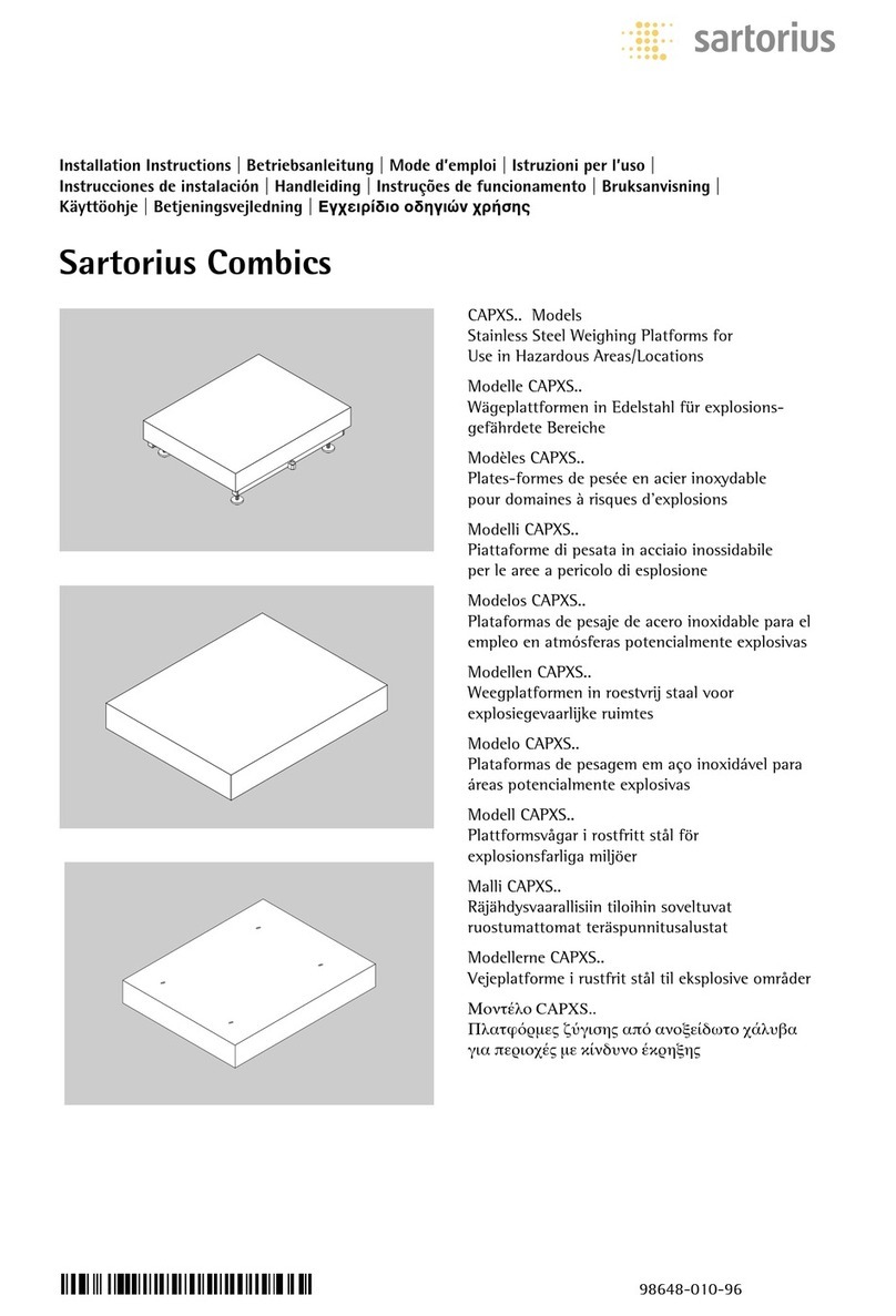 Sartorius CAPXS Series User manual