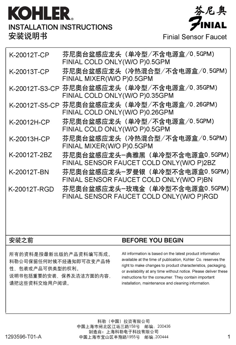 Kohler Finial K-20012T-CP User manual