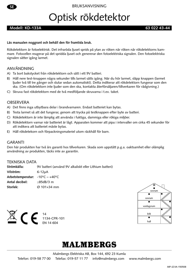 Malmbergs KD-133A instruction manual