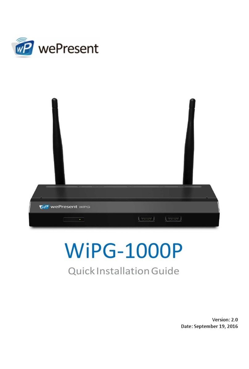 WePresent WiPG-1000P Quick installation guide WePresent WiPG-1000P Quick installation guide