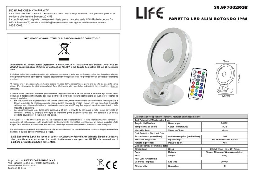 Life 39.9F7002RGB quick start guide