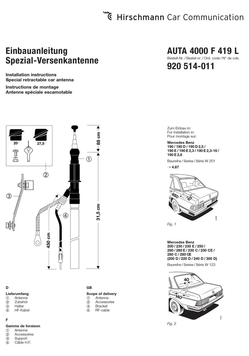 Hirschmann Car Communication AUTA 4000 F 419 L User manual