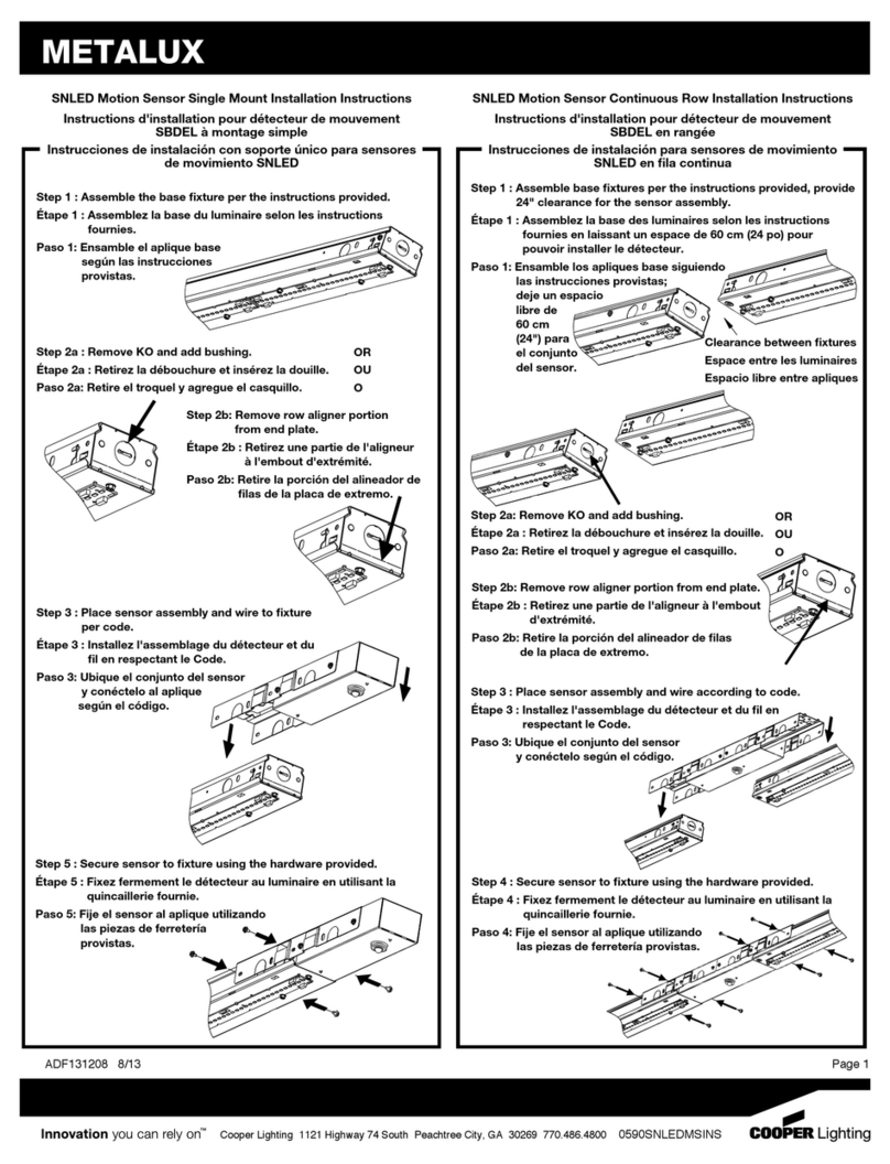 Cooper Lighting METALUX SNLED installation instructions