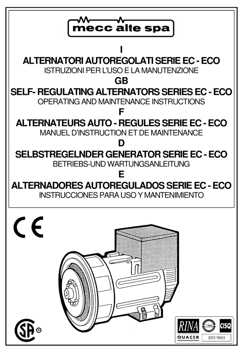 Mecc Alte spa EC Series Operating and maintenance instructions