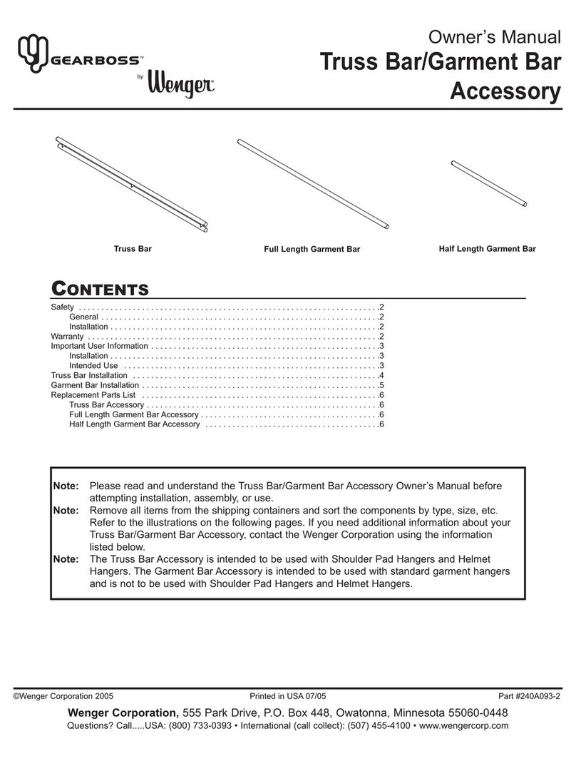 Wenger Gearboss Truss Bar User manual