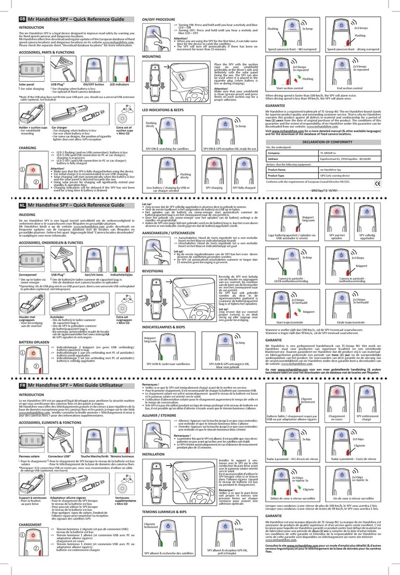 TE-Group mr Handsfree Spy User manual