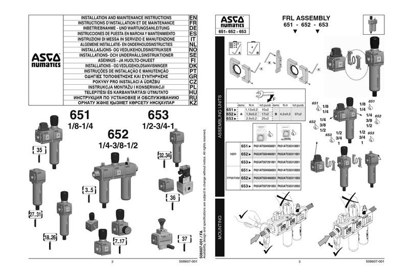 ASCO Numatics 652 Series Assembly manual