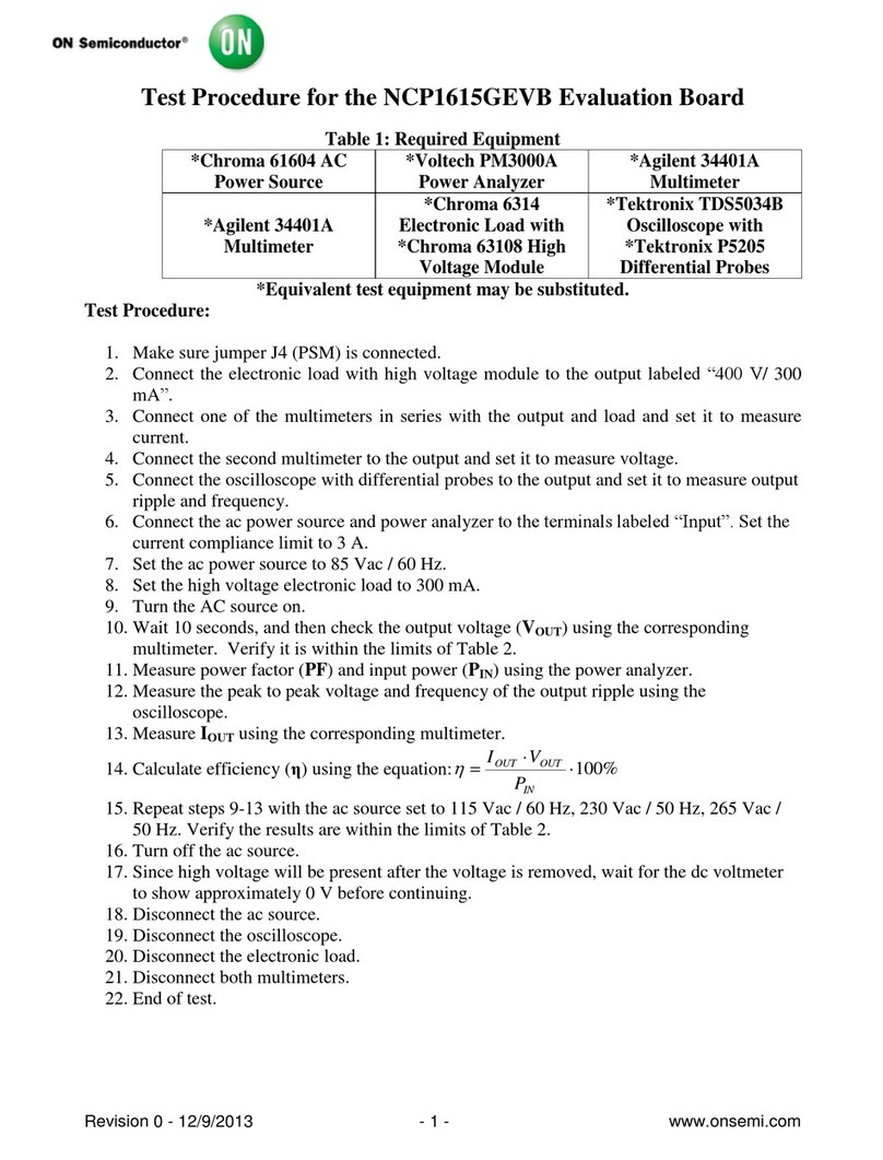 ON Semiconductor NCP1615GEVB Test Procedure ON Semiconductor NCP1615GEVB Test Procedure