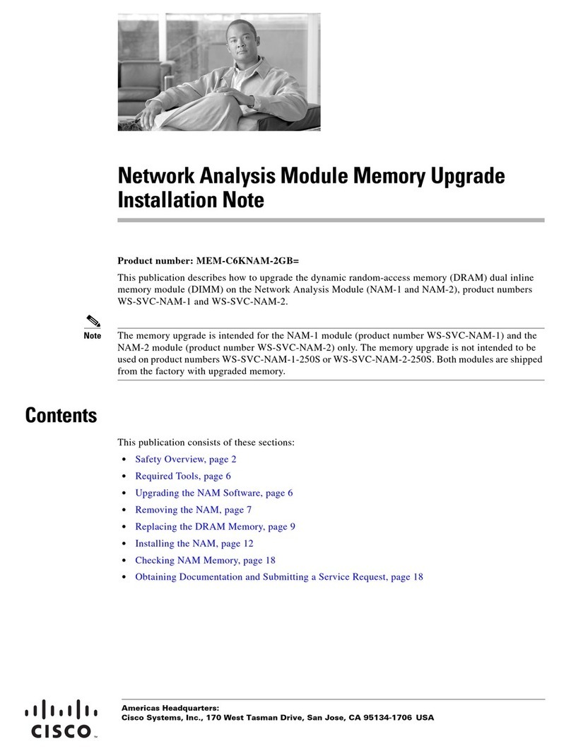 Cisco MEM-C6KNAM-2GB Quick start guide Cisco MEM-C6KNAM-2GB Quick start guide