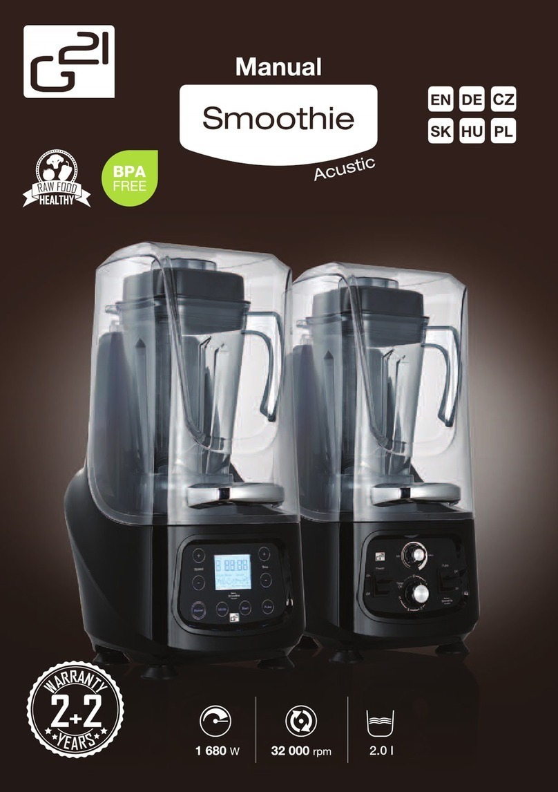 G21 Smoothie Acustic User manual