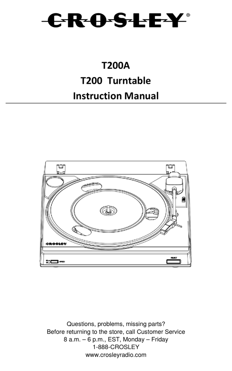 Crosley T200A instruction manual