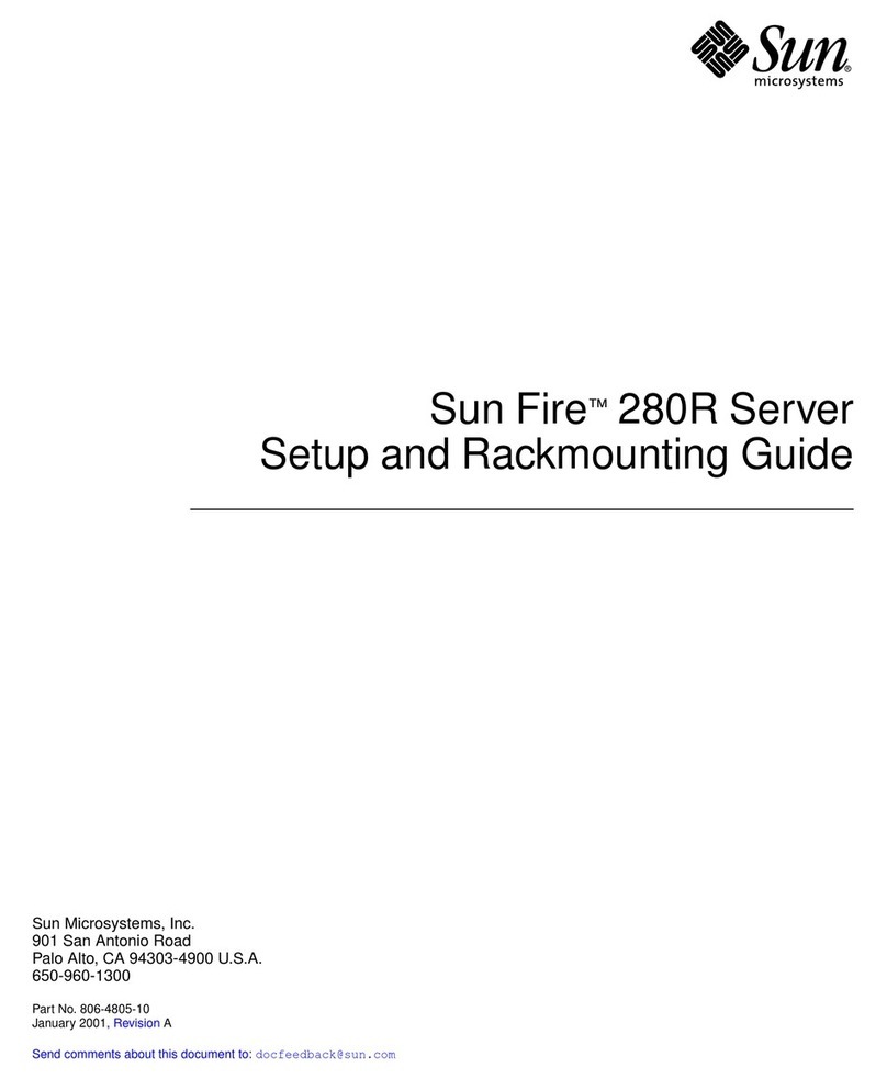 Sun Microsystems SUN FIRE 280R Setup and rackmounting guide Sun Microsystems SUN FIRE 280R Setup and rackmounting guide