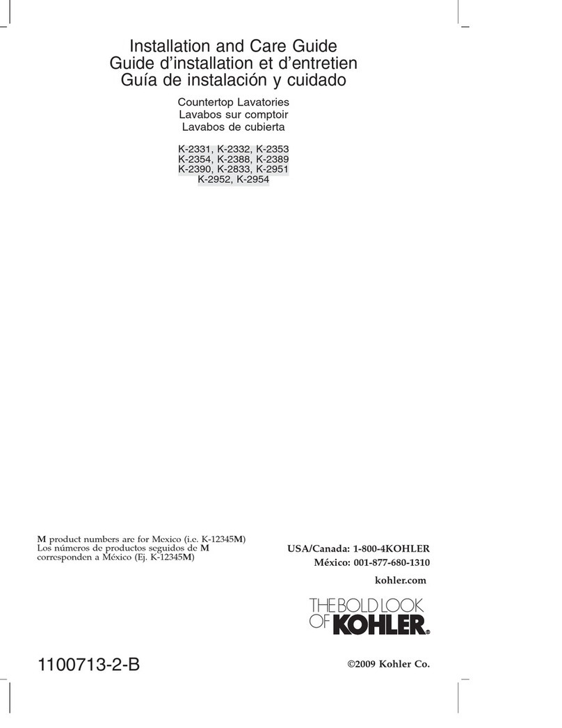 Kohler K-2331 Assembly instructions