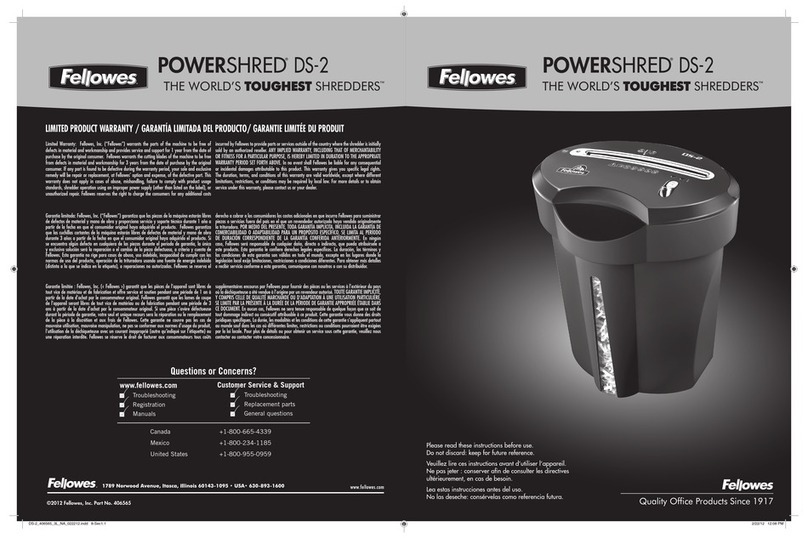 Fellowes Powershred DS-2 User manual