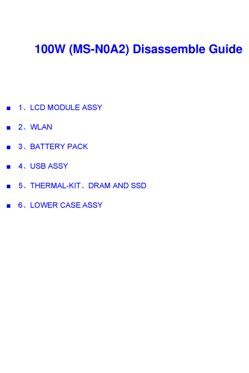 MSI MS-N0A2 Disassemble guide