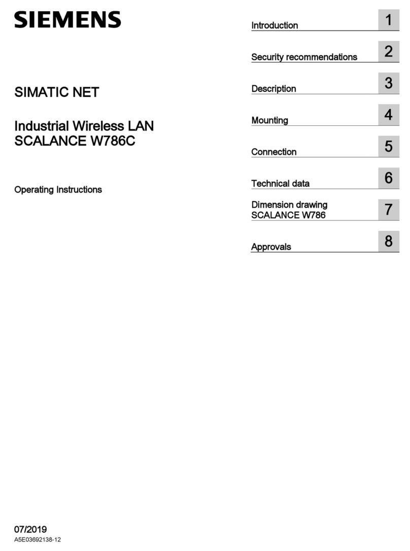 Siemens SIMATIC NET SCALANCE W786C Series User manual
