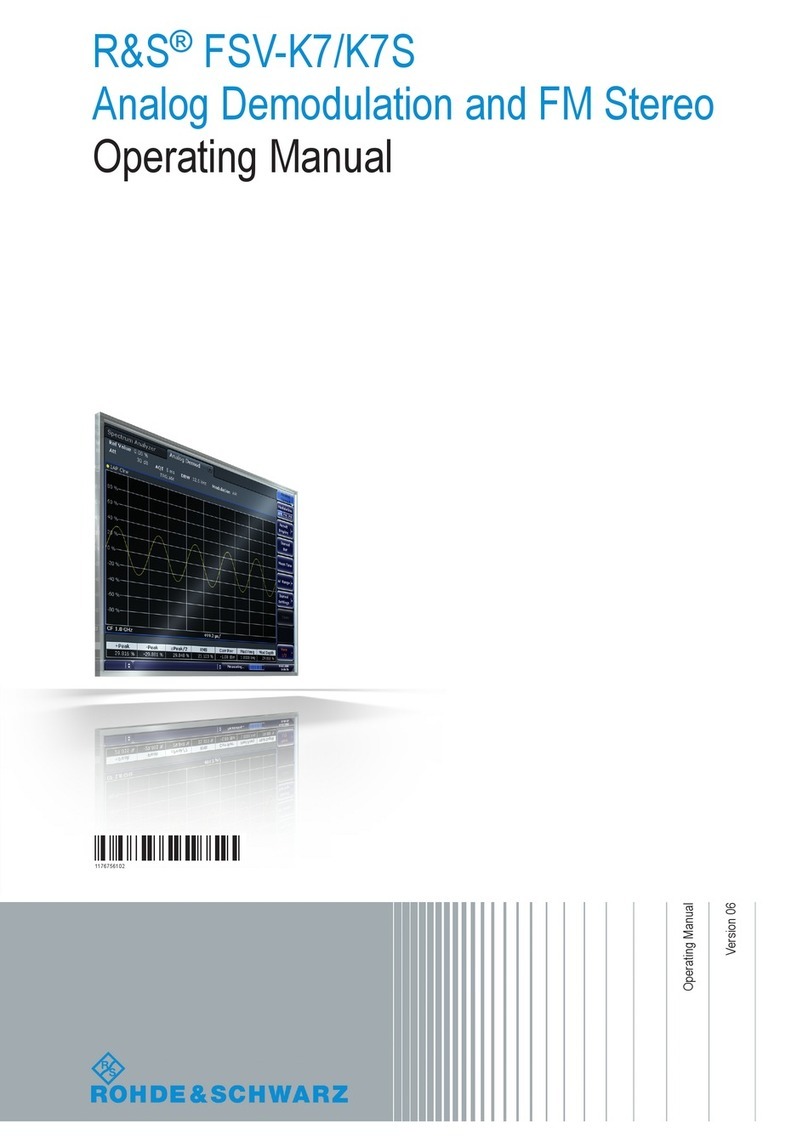R&S FSV-K7 operating manual