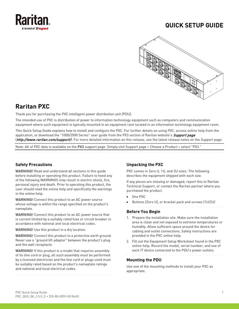 LEGRAND Raritan PXC Series Quick setup guide