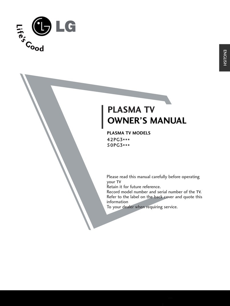 LG 42PG3 Series User manual