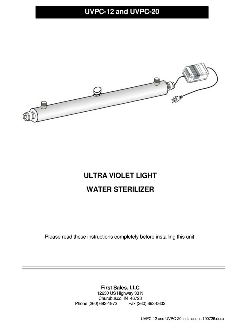 First Sales UVPC-12 Pre-installation instructions