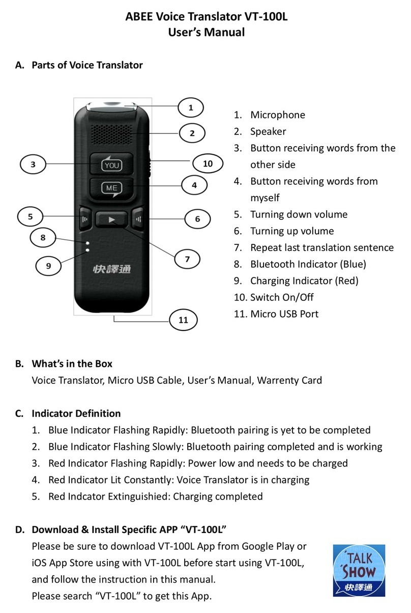 Abee VT-100L user manual