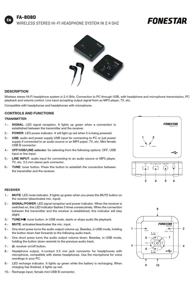 FONESTAR FA-8080 manual