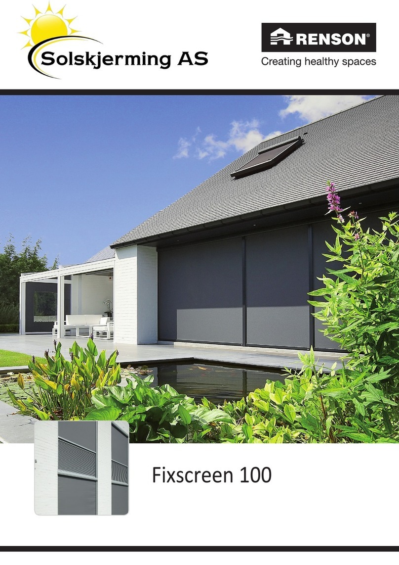 Solskjerming AS RENSON Fixscreen 100 Series manual