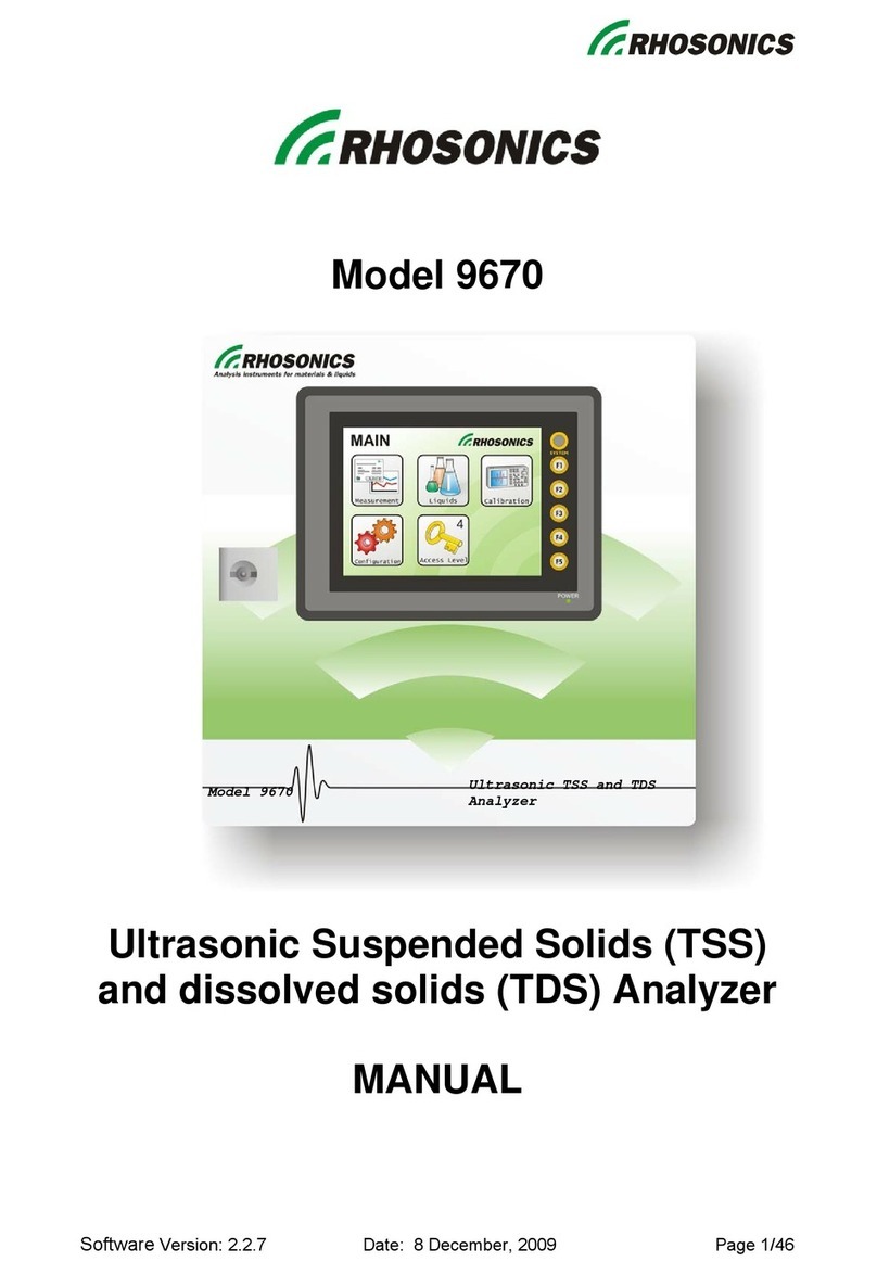 Rhosonics 9670 User manual