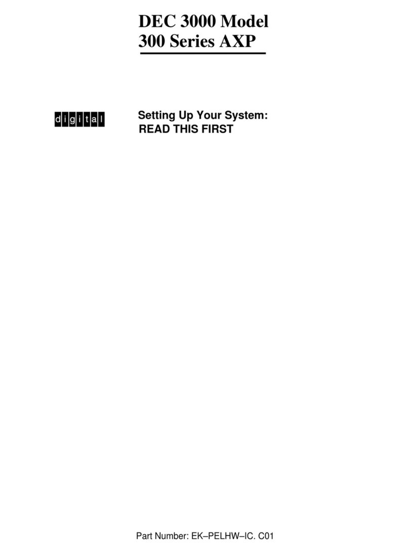 Digital Equipment DEC 3000 300 AXP Series User instructions