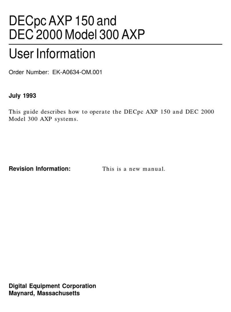 Digital Equipment DECpc AXP 150 Operation manual