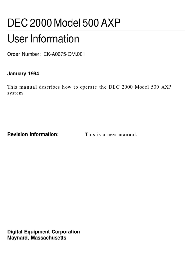 Digital Equipment DEC 2000 500 AXP Operation manual