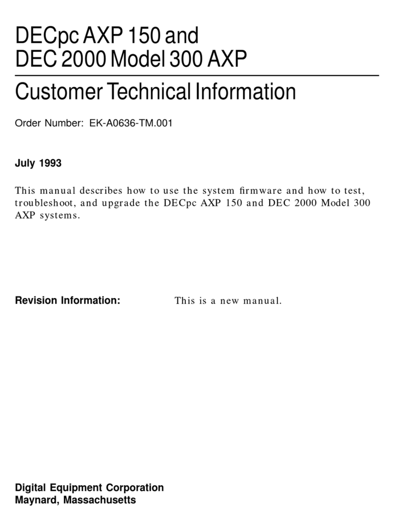 Digital Equipment DECpc AXP 150 Customer Technical Information