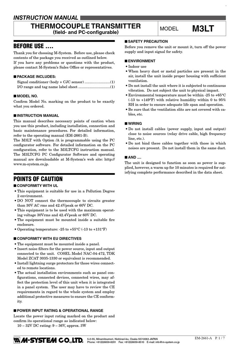 M-system M3LT User manual