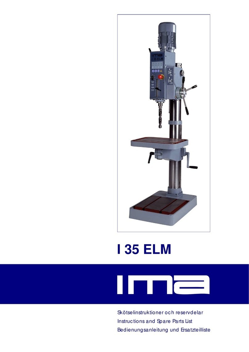 IMA I 35 ELM Instructions and Spare Parts List