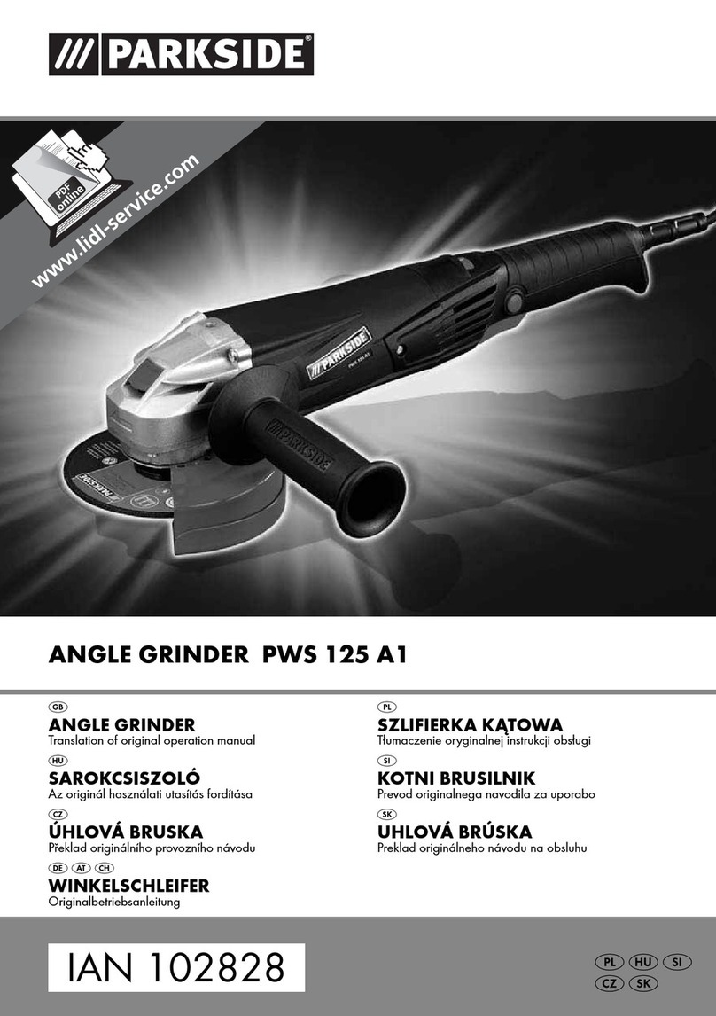 Parkside PWS 125 A1 translation of original operation manual