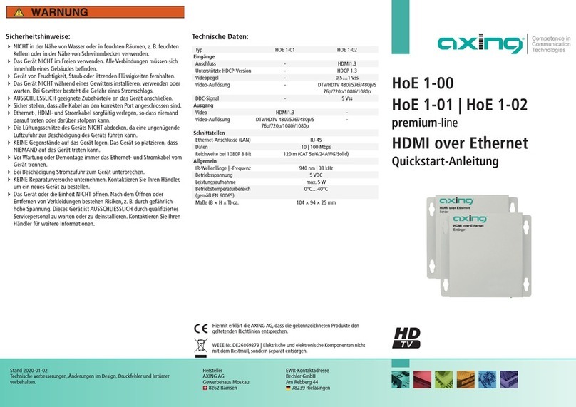 axing HoE 1-00 quick start guide