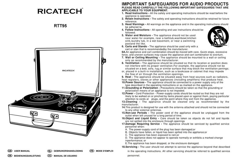 Ricatech RTT95 user manual