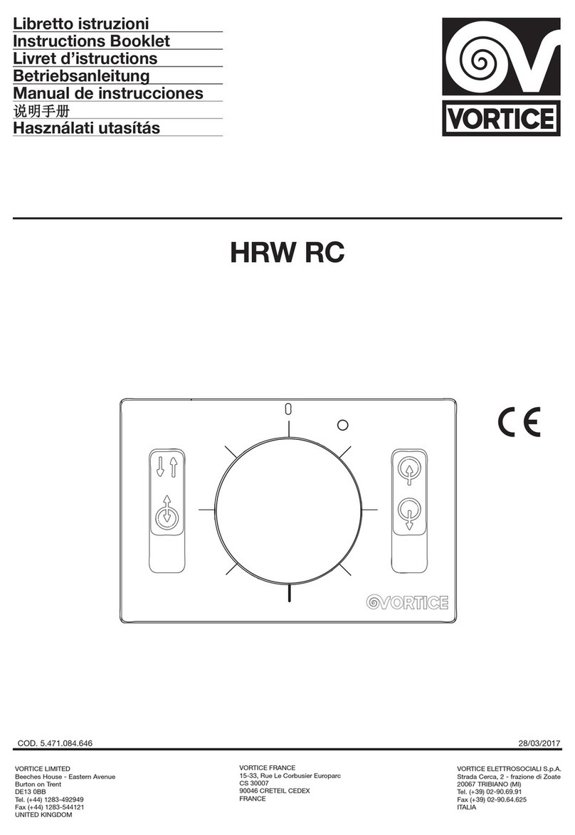 Vortice HRW RC User manual