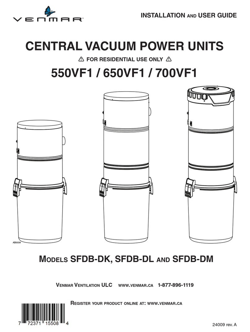 Venmar 550VF1 Installation and user guide
