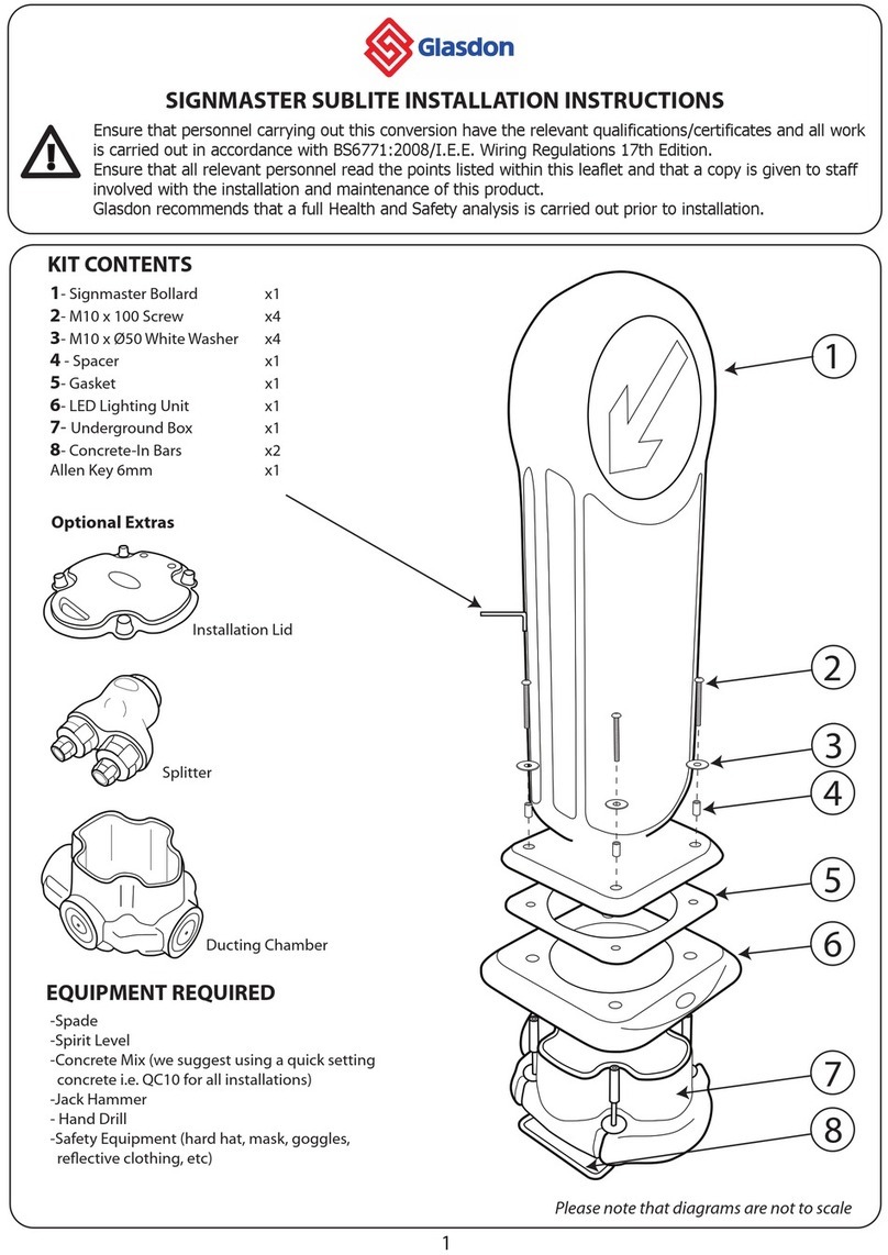 Glasdon SIGNMASTER SUBLITE User manual