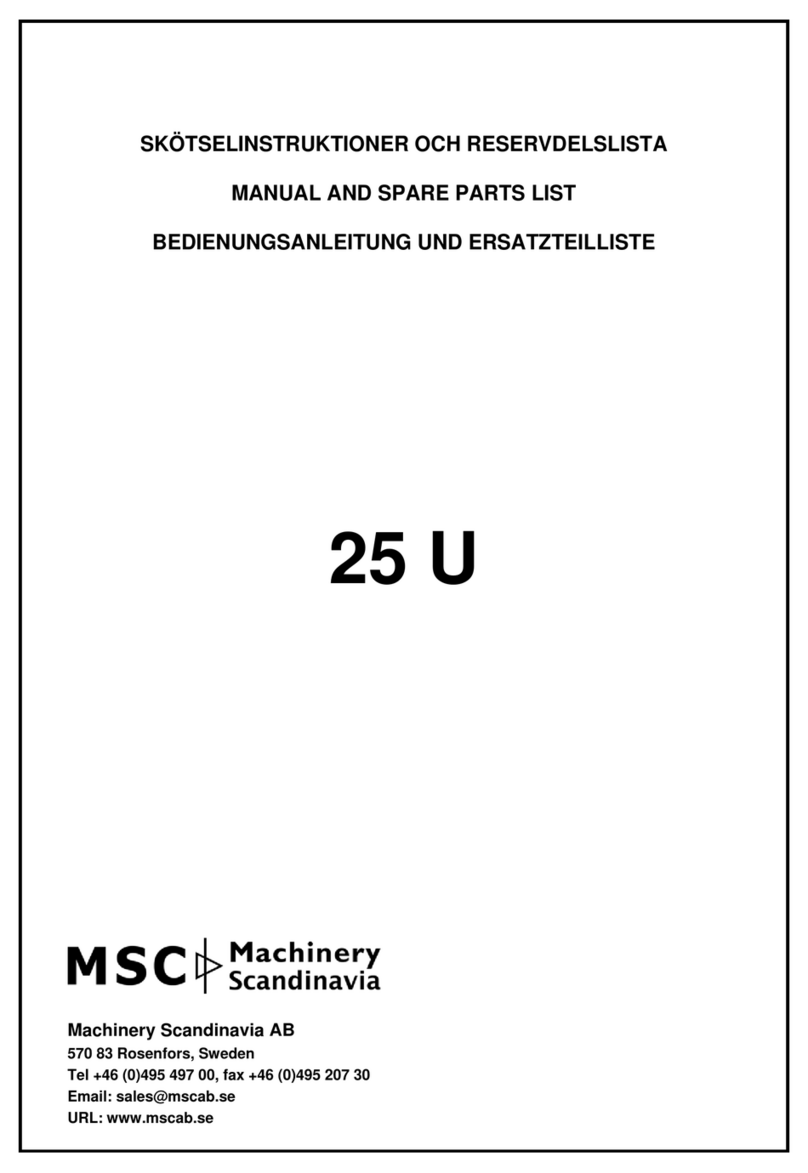 MSC 25 U Manual and spare parts list