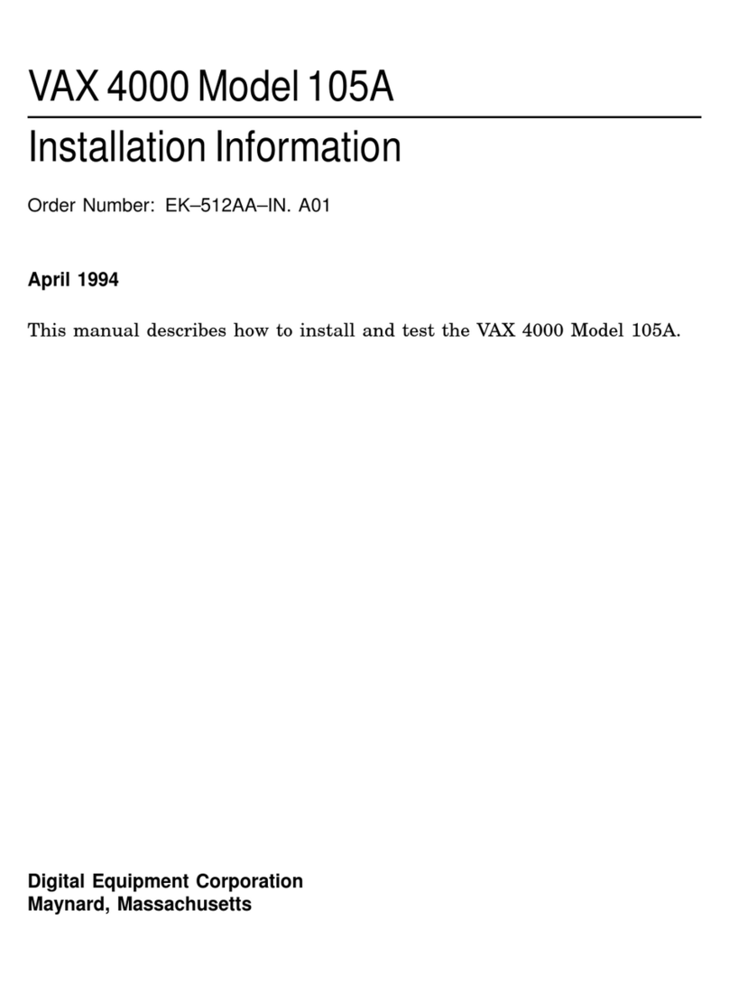 Digital Equipment VAX 4000 105A Installation information