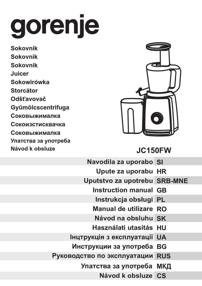 Gorenje JC150FW instruction manual
