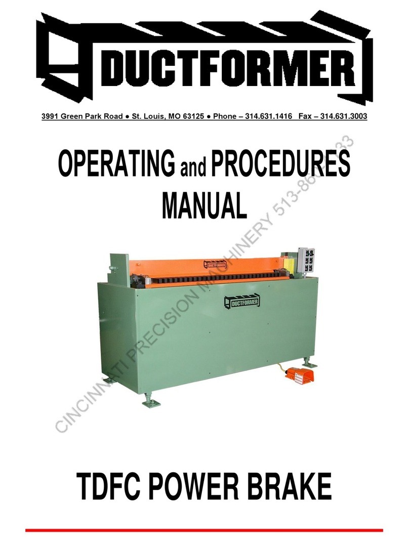 DUCTFORMER TDFC OPERATING AND PROCEDURES MANUAL