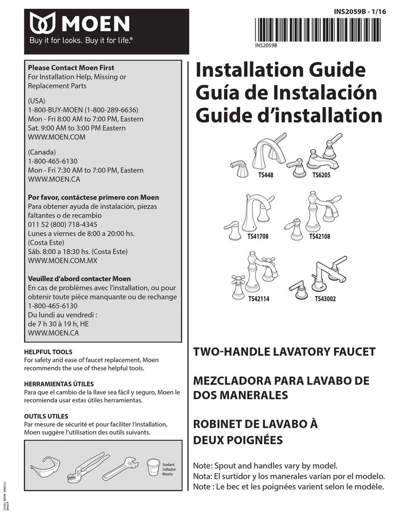 Moen TS448 installation guide Moen TS448 installation guide
