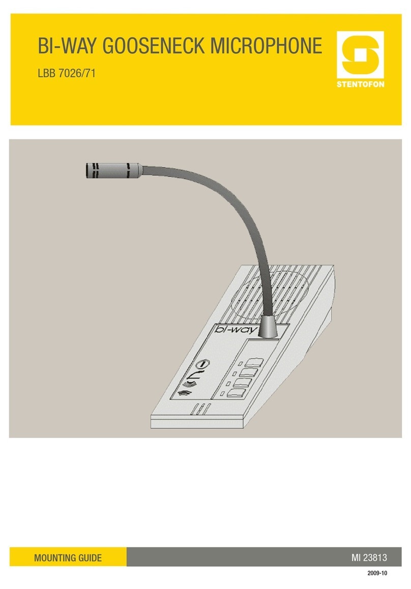 Stentofon Bi-Way LBB 7026/71 Mounting guide