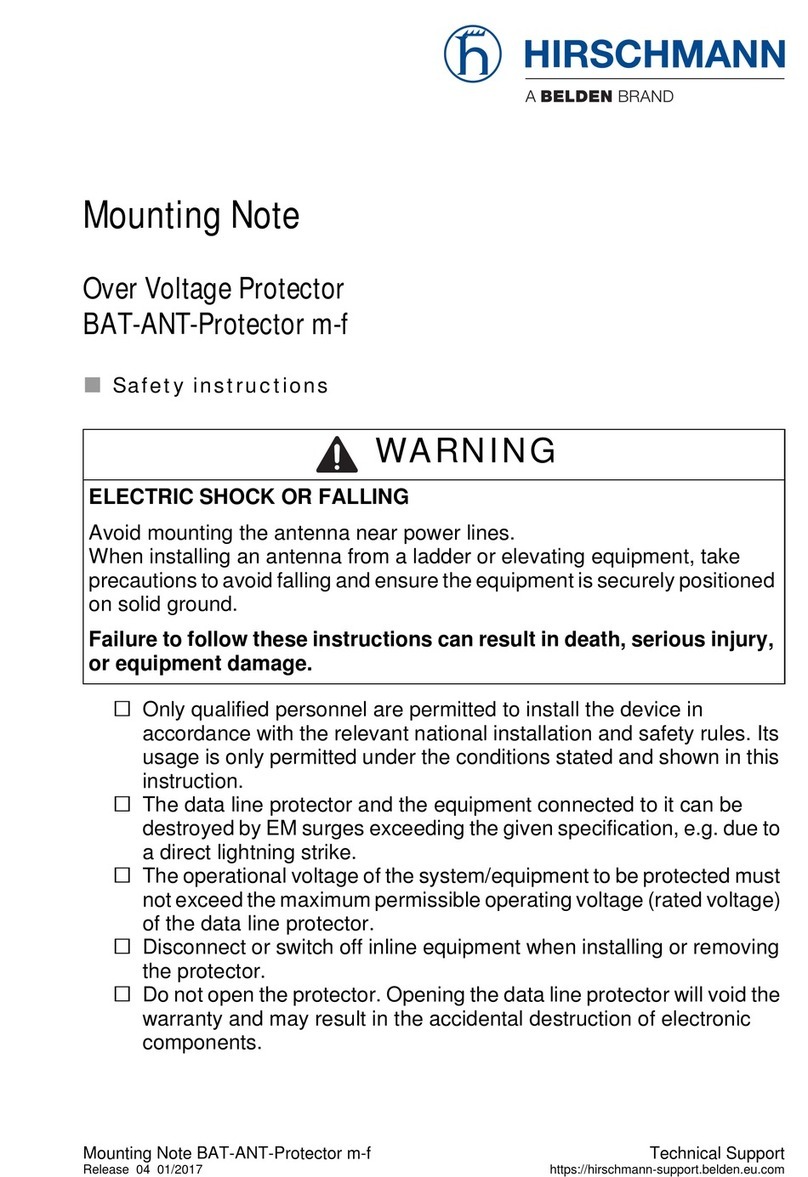 Belden HIRSCHMANN BAT-ANT-Protector m-f Mounting Note