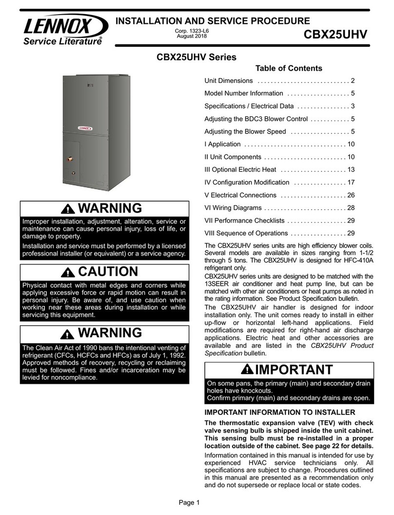 Lennox CBX25UHV Series Manual