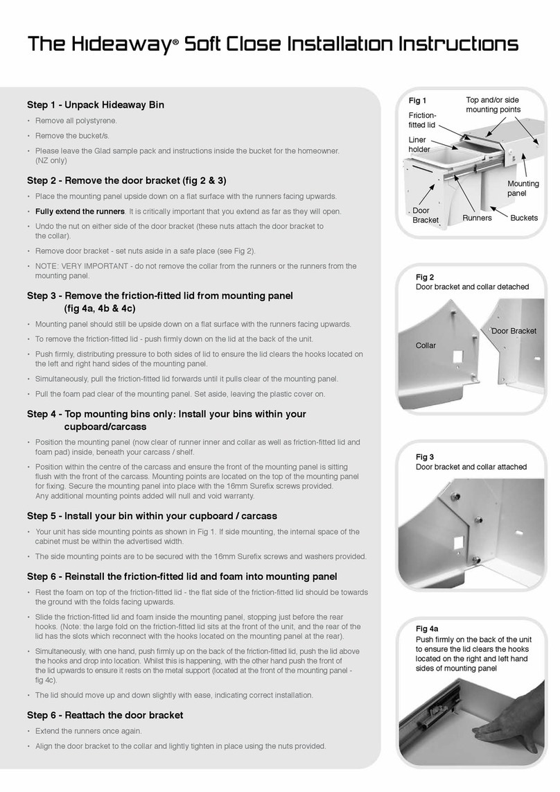 Hideaway Soft Close installation instructions