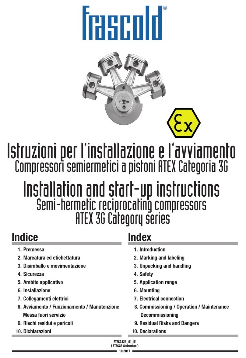 Frascold A0.5-4AX Series Installation and start-up instructions